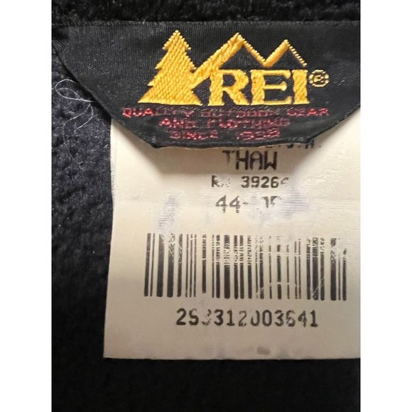VTG REI Vest Men Medium Gray Fleece Full Zip Pockets Hiking Outdoors USA - Picture 2 of 5